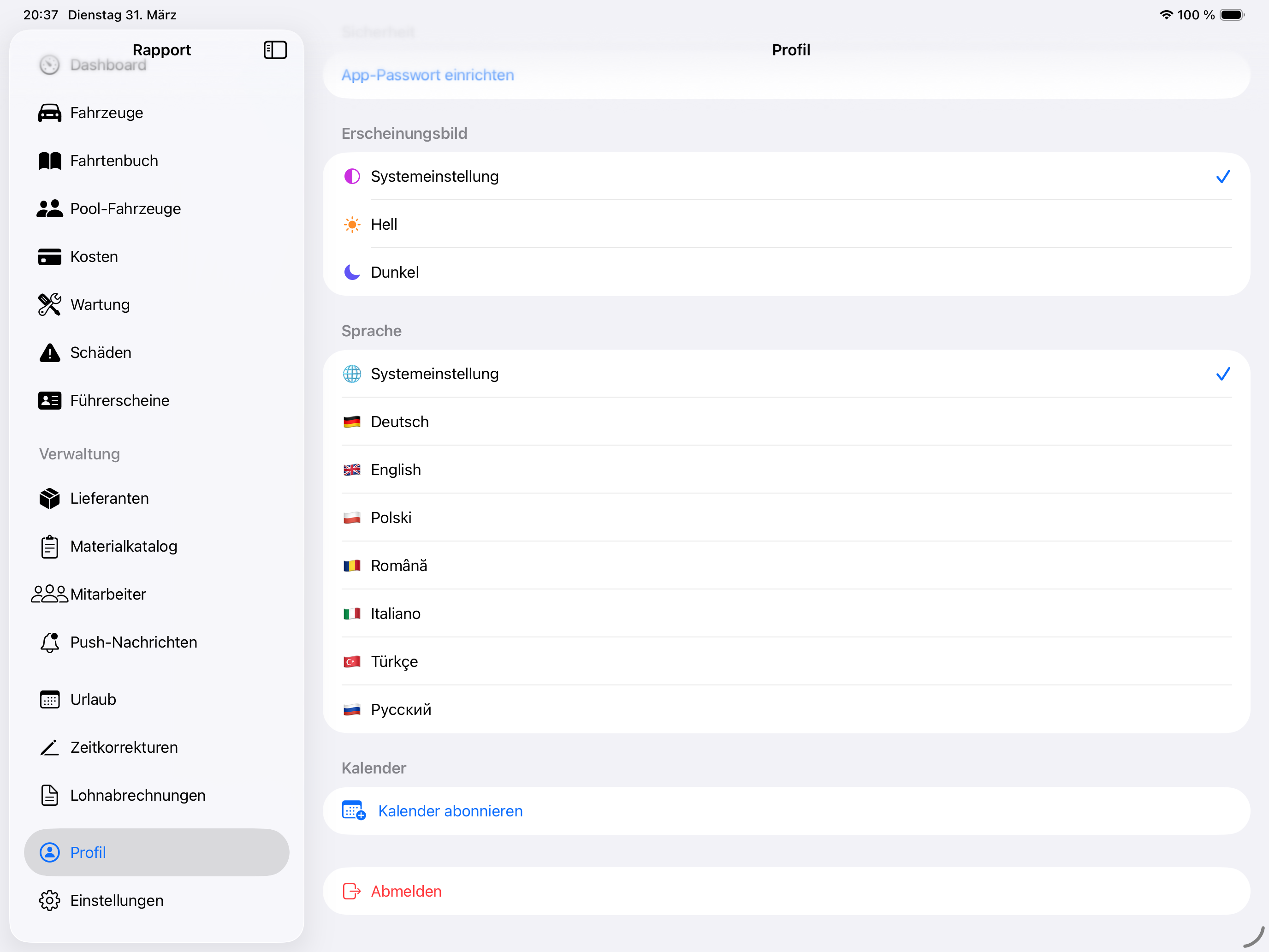Mehrsprachigkeit auf dem iPad